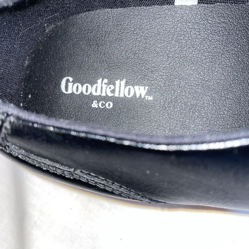 Goodfellow Dress Shoes Men’s Size 8 Medium Black Synthetic Slip On Comfort